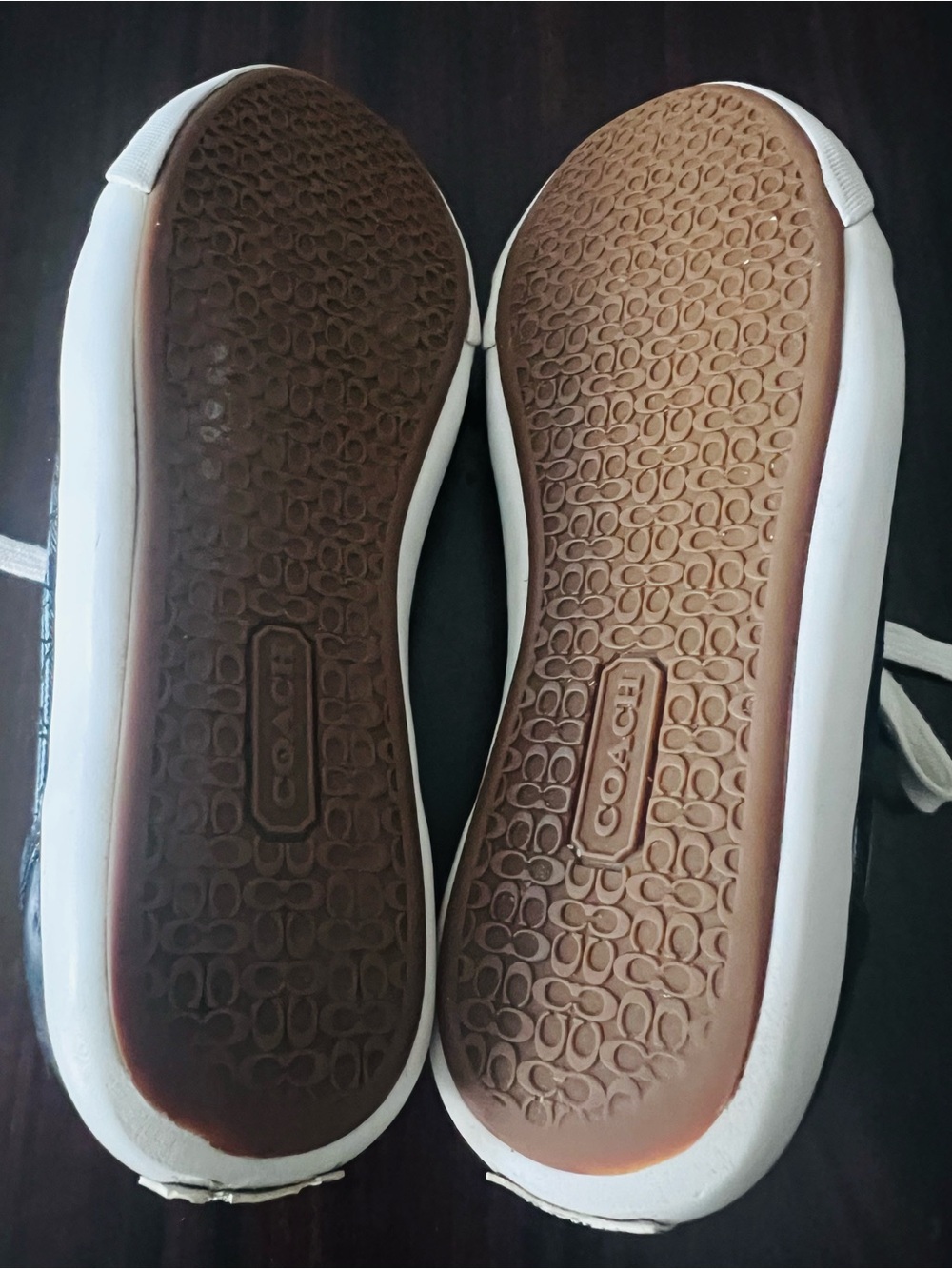 Coach Plaid Sneakers with Pink Lining and White Toe Caps - Picture 4 of 8